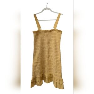 American Eagle Outfitters Yellow Smocked Dress